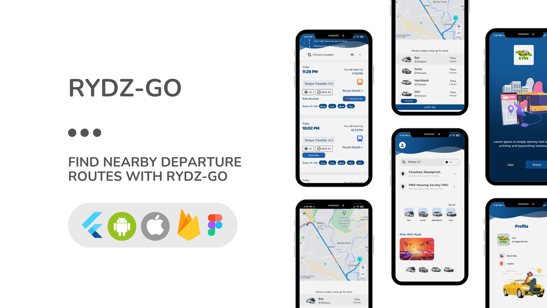 Rydz-Go, book nearby departure with rydz-developermatic